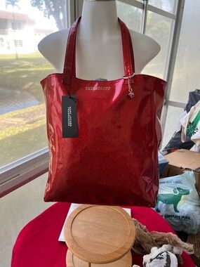 Marc Jacobs Fragrances Glittery Red Tote NWT